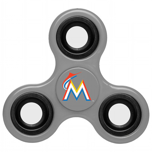 MLB Miami Marlins 3 Way Fidget Spinner G58 - Gray - Click Image to Close